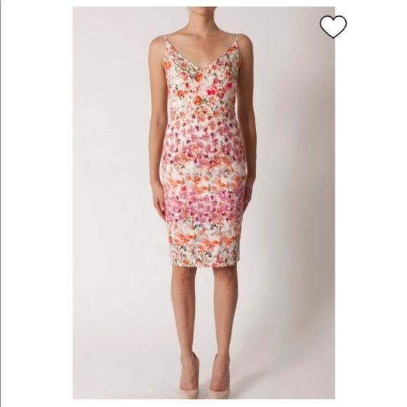 Black Halo Floral Sheath Dress 4 - Picture 1 of 6